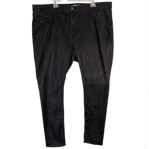 LEVIS Premium 720 Super Skinny Jeans Black Stretch Denim Plus Size 24W - Picture 2 of 12